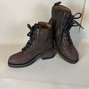 Ash Brown Ankle Boots with Black Laces